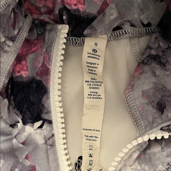 Lululemon Athletica Floral Jacket - Gray and Pink - Picture 2 of 3